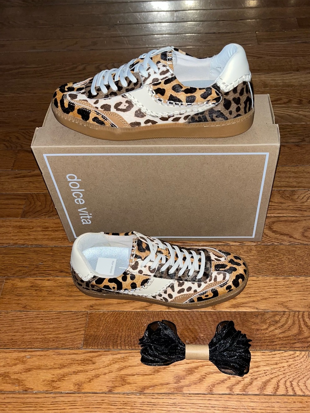 Dolce Vita Notice Stitch Genuine Calf Hair Leopard Print Multi Women’s Size 8